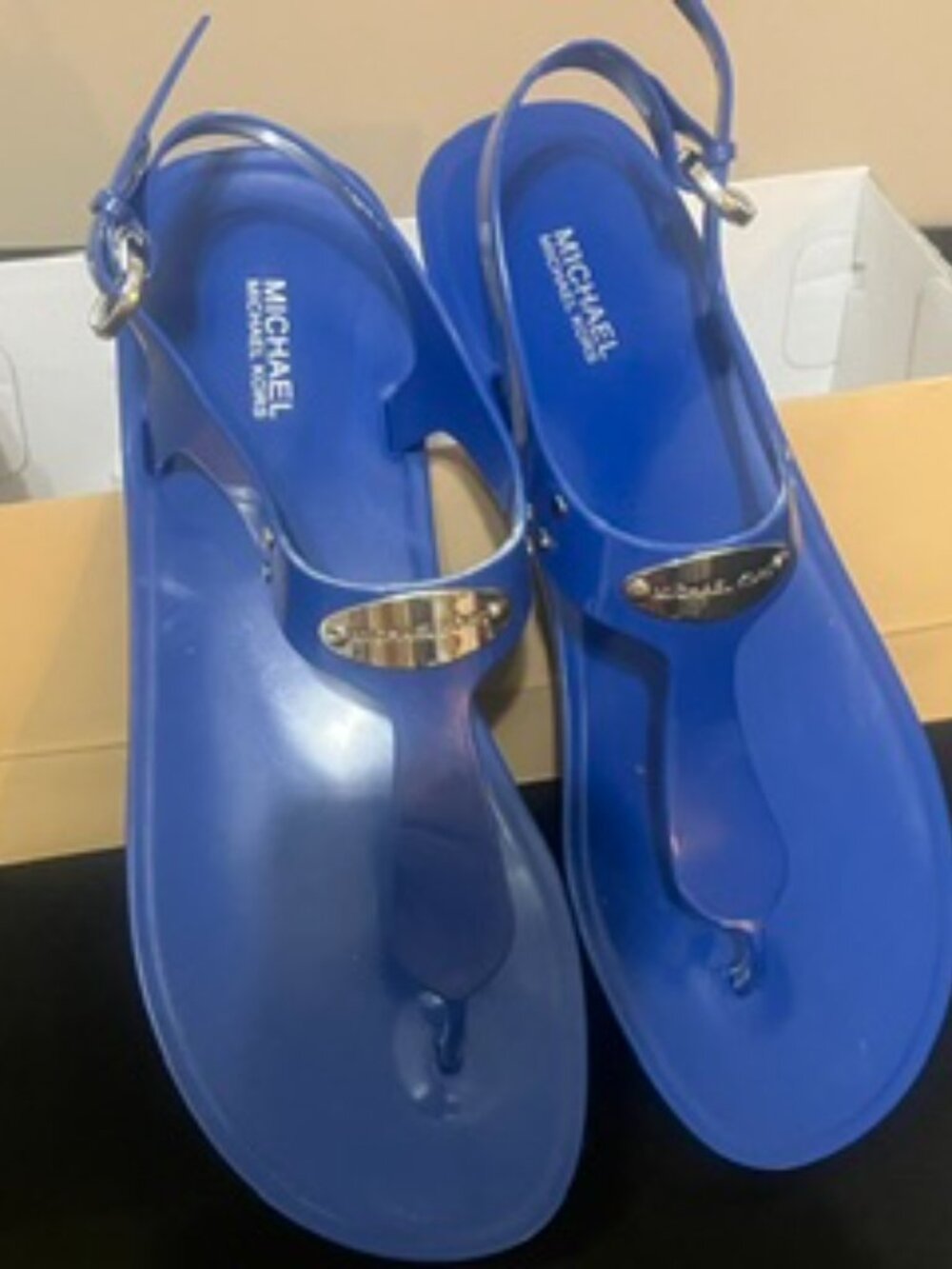 Michael Kors MK Plate Jelly Sandal - Electric Blue